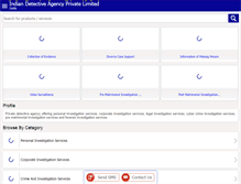 Tablet Screenshot of indianinvestigationagency.com